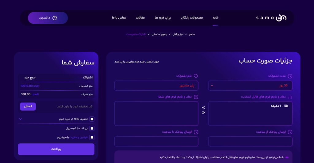 سبد خرید ساموبست